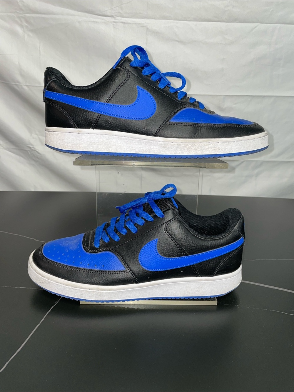 NIKE COURT VISION LOW BLACK GAME ROYAL SNEAKERS FTL-09-006